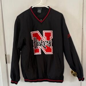 Vintage Pro Edge black Nebraska Huskers pullover windbreaker Size Small